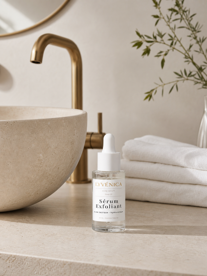 Step 01 - Sérum Exfoliant Cuir Chevelu · Acide Lactique & Hyaluronique · Lyvénica