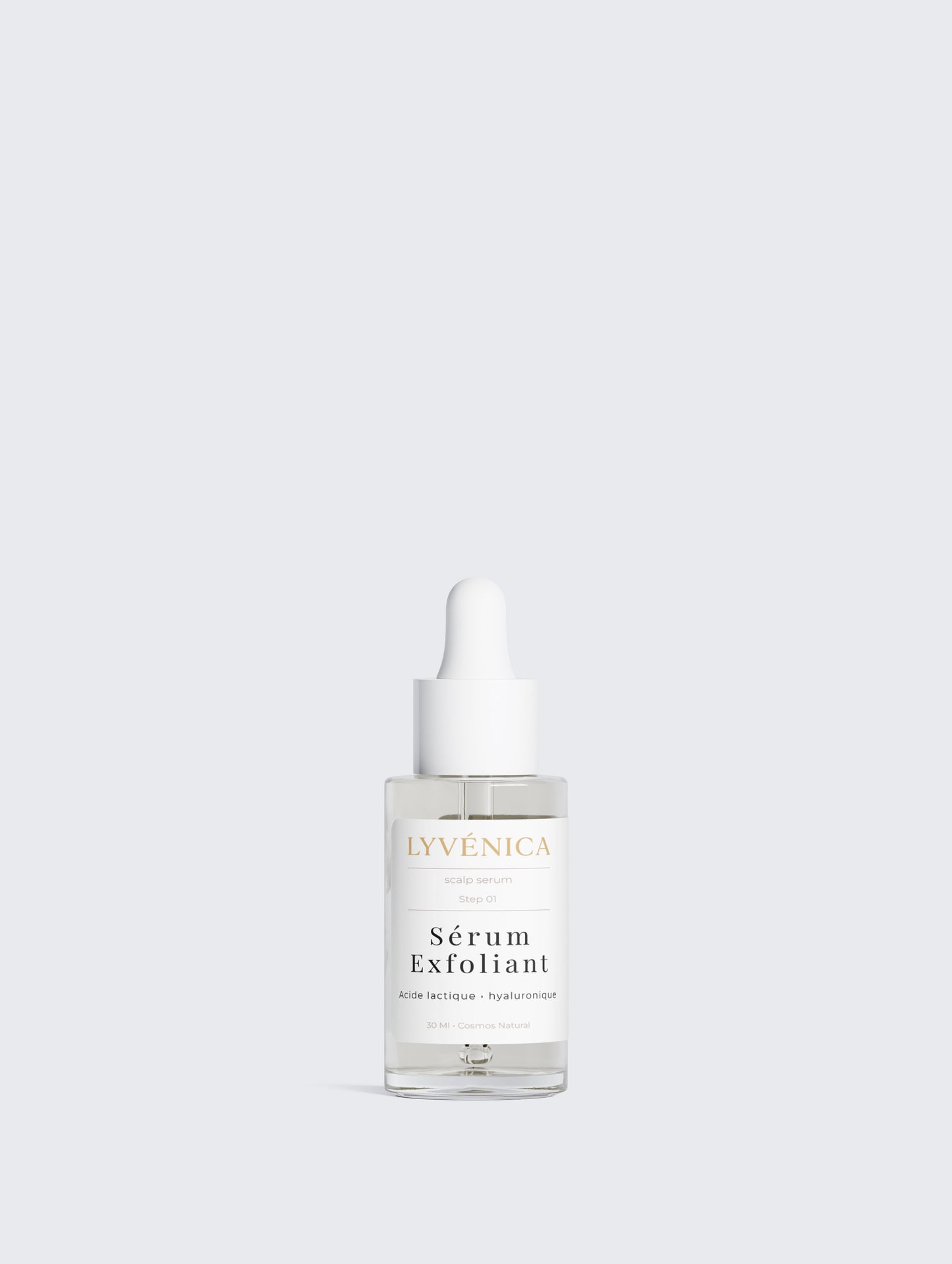 Sérum Exfoliant Cuir Chevelu · Acide Lactique & Hyaluronique · Step 01