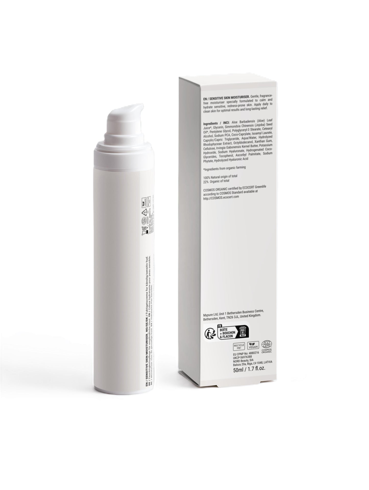 Crème hydratante pour peaux sensibles – Sans parfum